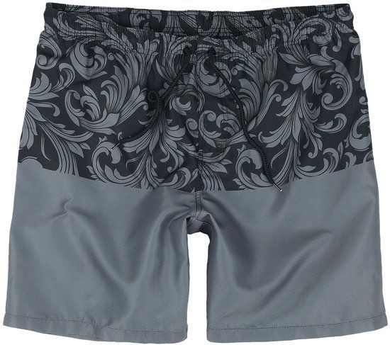 Black Premium by EMP Zwembroek - Ornament Print Swim Shorts - S tot XXL - voor Mannen - zwart