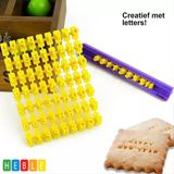 Heble® Koek Stempels - Letter- & Cijfer-Stempels Alfabet-Koekjes-Stempel-Set
