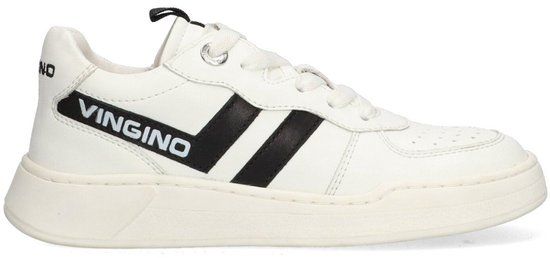 Vingino Meisjes Lage Sneakers VIN825135-400 Wit Leer Veters Maat 29