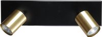 Masterlight Bounce Spot 2 lichts op balk 40cm breed black/gold