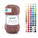 Gründl Wol Cotton Quick uni - dunne wol voor haken - breigaren - haakgaren - glanzend en huidvriendelijk - 100% katoen - 1 kluwen 50 g / 125 m - naalddikte 3-4 - koffie