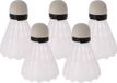 Edco Eindhoven Bv Volants de badminton - 5x - blanc - plastique - 7 cm