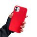 Vloeibare Apple iPhone 11 hoesje, vloeibare siliconen, schokbestendig, slank, krasbestendig, vierkante randen, camerabescherming, groot, rood