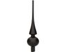 Decoris Kerst piek - zwart - 26 cm - glas - mat
