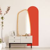 Ambiance Sticker Boogsticker Woonkamer Moderne en Eenvoudige Kunst | Groot Boheems Behang voor Woonkamer en Slaapkamer Decoratie | L58 x H140 cm - Rood