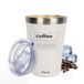 Fisura - Originele thermosbeker "Coffee" - Witte thermobeker voor afhaalkoffie - 310 ml - Roestvrij staal - BPA-vrij