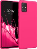 kwmobile Samsung Galaxy A51 hoesje - Back cover in neon roze