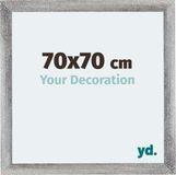 yd. Cadre photo 70x70 cm Gris balayé MDF Mura