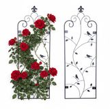 Merkloos / Sans marque Relaxdays Planten Klimrek - Set van 2 - 110 x 38 cm - Metaal