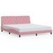 VidaXL Cadre de lit Rose Velours 180x200 cm