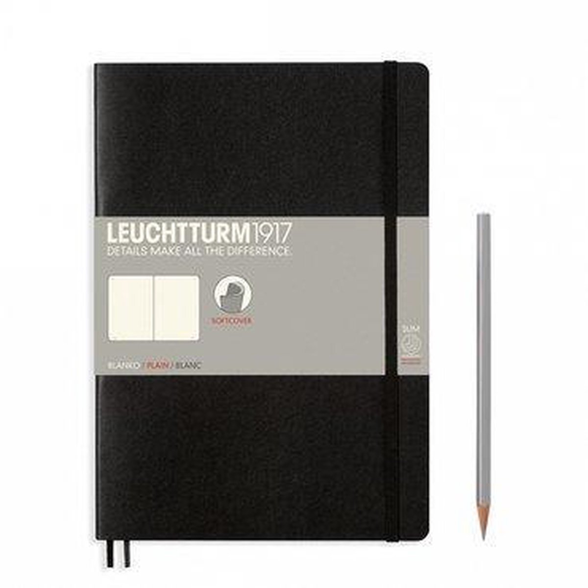 Leuchtturm1917 Notitieboek Composition B5 - Softcover - Blanco - Zwart