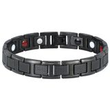 Mendes Steel Edelstaal heren armband Magneten Zwart
