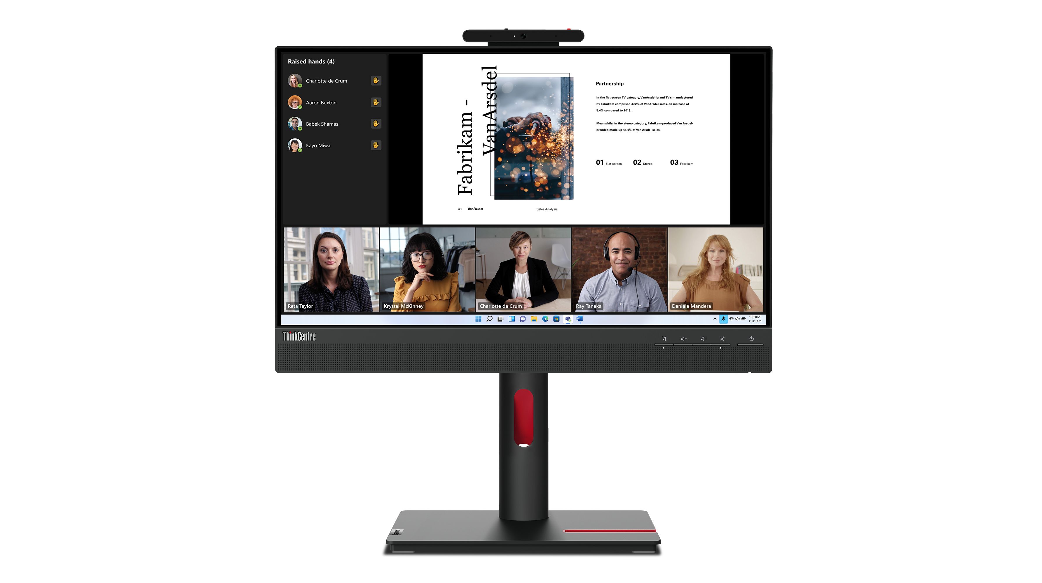 Lenovo ThinkCentre Tiny-In-One 22 - 21.5" Full HD LED Touchscreen Monitor - Black