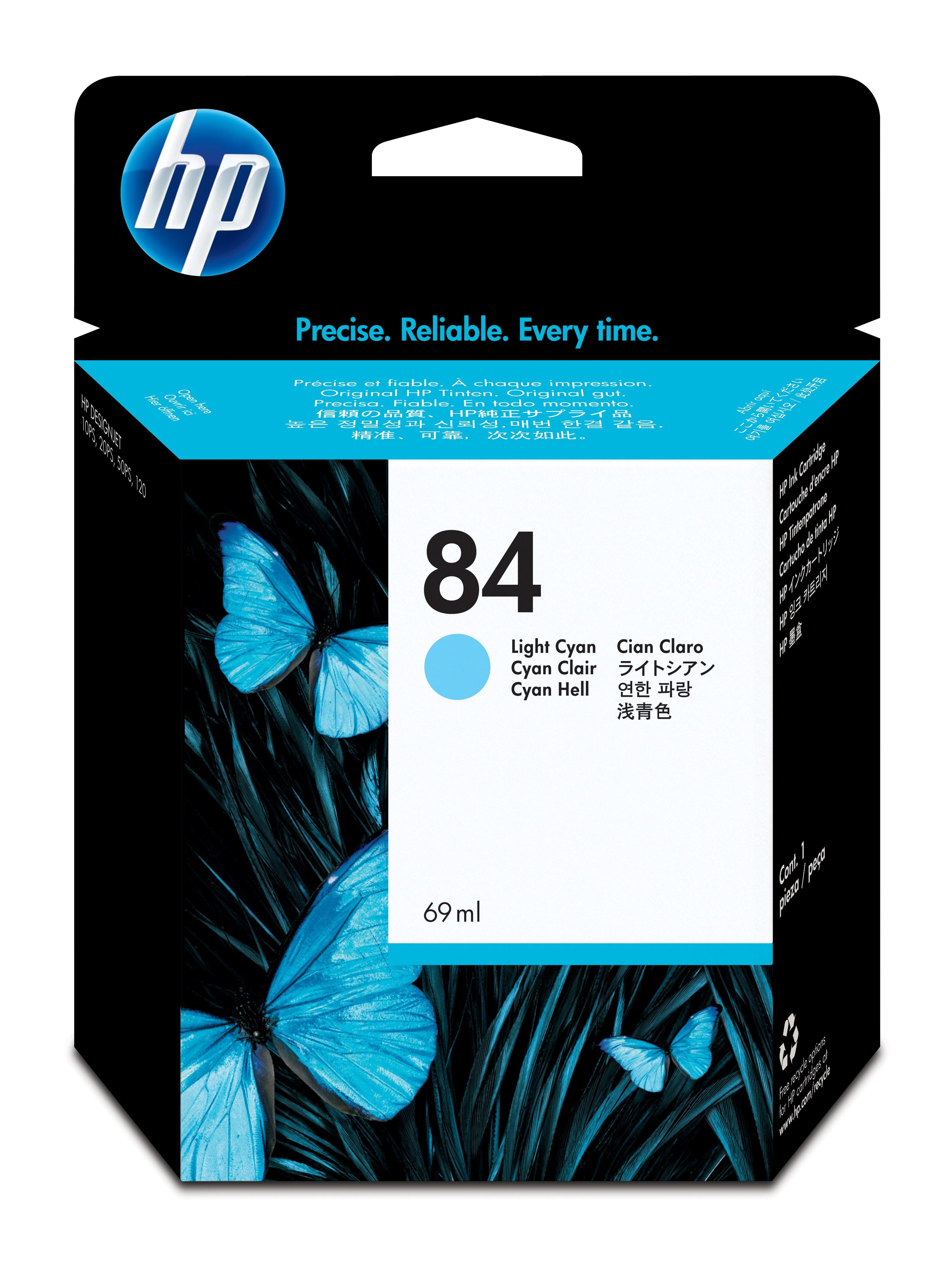 HP 84 Light Cyan DesignJet Ink Cartridge - 69ml - C5017A