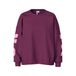 PIECES Curve Plus Size pull oversize avec texte - violet/rose