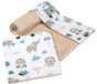 Kinderdeken Medi Partners Kinderdeken met kussen 100% Katoen Minky Grote Bilaterale Set 75x100 + 35x30cm Multifunctioneel Wieg en Kinderwagen