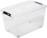 5five Opbergkist met deksel - Solutions Box - 52 liter - 58 x 39 x 34 cm - kunststof - transparant