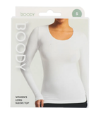 Boody Damestop Lange Mouw Wit S