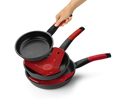 Bra Antiaanbaklaag gegoten aluminium koekenpan set pannen 18-22-26 cm [Amazon Exclusive]