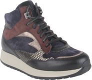 Durea 9842 K Hoge Sneakers Veterboots Dames Zwart Maat 40.5