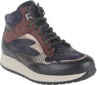 Durea 9842 K Hoge Sneakers Veterboots Dames Zwart Maat 40.5