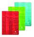 Clairefontaine 631662AMZC Pak met 3 Geniete Schriften - A4 21x29,7 cm - 96 Pagina's Kleine Ruitjes - 90 g Wit Papier - Omslag Gecoat Karton - Willekeurige Kleuren