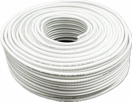 Caliber Luidsprekerkabel - Speakerkabel 2x1,5mm - 25 meter - Wit (CS215WX25)