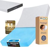 Arensberger Matras Anna 160x200 cm Hoogte 13 cm | NANOCELL® Gel-Schuim | Middelhard H3 | Premium-Bekleding 240 g/m² | Wasbaar op 60°C | Kaltschuim-Matras 160x200 | Beoordeling 1,1 | Öko-Tex