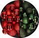 Boules de Noël 60x pièces - vert foncé/rouge mélangé - 4-5-6 cm - plastique - décoration de Noël