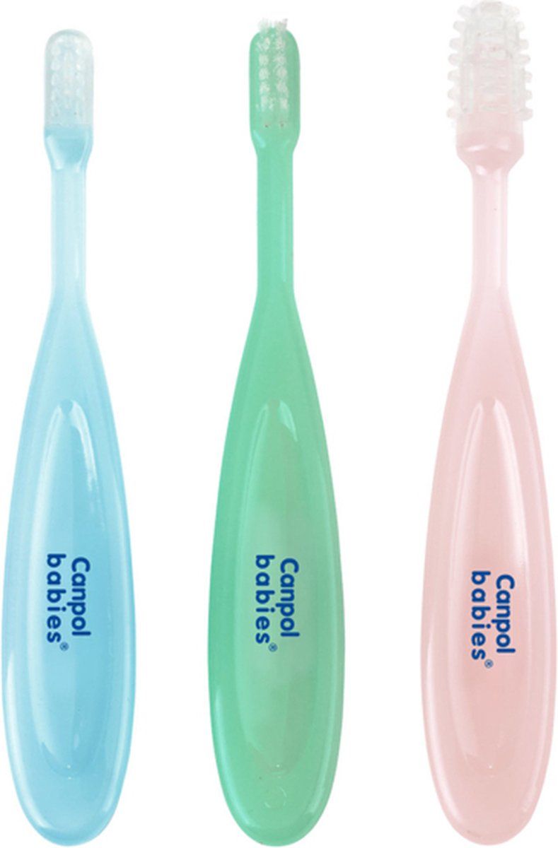 Canpol babies tandenborstels voor tandvlees en eerste tandjes, 0m+ 0+ manden