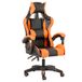 Baroni Home Gamingstoel, ergonomische bureaustoel met verstelbare rugleuning, hoofdsteun en lendensteun, oranje