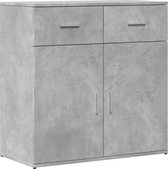 VidaXL Dressoir 79x38x80 cm bewerkt hout betongrijs