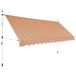 Maison Exclusive - Parasol rétractable, à manivelle, 400 cm, rayé jaune/bleu