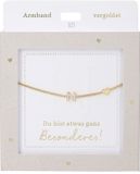 Depesche armband goud met N-hanger en hartje - vriendschapssieraad