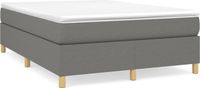 vidaXL Boxspringbed met matras, donkergrijs, 140x200 cm, gestoffeerd
