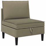 vidaXL Midden Sofa met Opbergruimte Kaki Fluweel