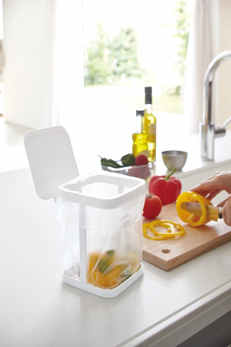 Yamazaki Compost Bin With Lid - Tower - White