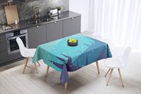Bonamaison Tafelkleed, Anti-Mold, Sneldrogend, Waterdicht, 100% Polyester Tafellaken, 140cm x 140cm - Ontworpen en Vervaardigd in Turkije