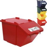 Meva Serie Dubbele afvalcontainer pour trier - rouge, 45 litres