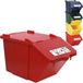 Meva Serie Dubbele afvalcontainer pour trier - rouge, 45 litres