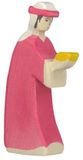 Holztiger Kerstmis - Caspar Roze - 7X3X14Cm - Houten Figuur - Handgemaakt