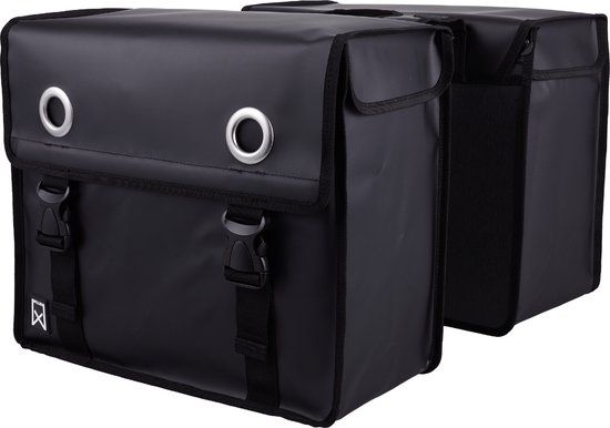 Willex Dubbele Fietstas Bisonyl - Zwart - 52L