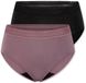 Schiesser 2PACK Retro Menstruatie onderbroekje - Schiesser Care Dames Onderbroek - zwart/mauve