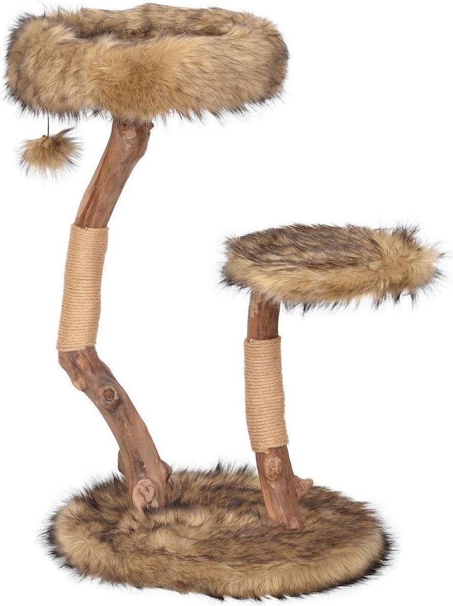 FLAMINGO Krabpaal Betula 2 Bruin - 71 x 40 x 86 cm