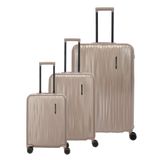 Travelite Barbara Novelty 4 wielen Kofferset 3-delig met uitbreidingsplooi - Harde bagage - TSA slot - satin nude