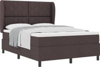 vidaXL Boxspring bed met matras Donkerbruin 160 x 200 cm Stof