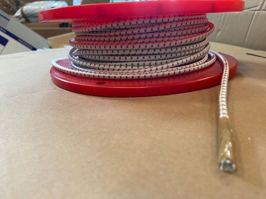 Elastiekkoord - 30m - 6mm - wit met rood groen - bundel - elastisch koord