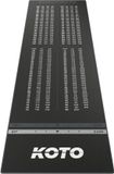 KOTO darts - Carpet Checkout Dartmat - Grijs 285 x 80 cm Score Indicator - Antislip
