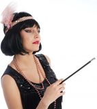 Chaks Charleston verkleed set - 3-delig - roze - voor volwassenen