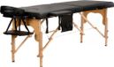Viking Choice Bol Houten massagetafel - 2 verstelbare segmenten - zwart ECO-leer - 216 cm lang